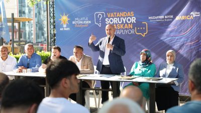 Darıca Belediye Başkanı Muzaffer Bıyık, Emek Mahallesi sakinleriyle bir araya