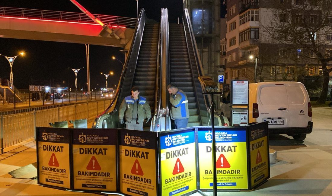 Kocaeli Büyükşehir Belediyesi, kent genelinde sorumlu olduğu 31 yürüyen merdiven