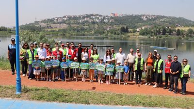 Çınar Çevre Festivali kapsamında Bıçkıdere Göleti’nde düzenlenen çevre temizliği etkinliğinde