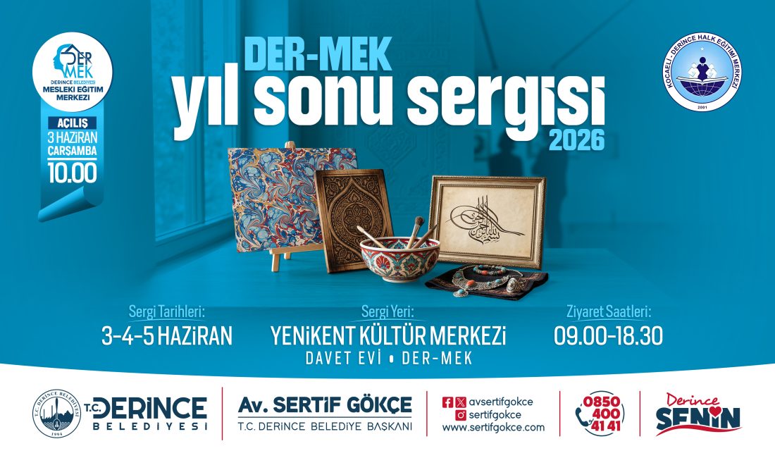 Derince Belediyesi Mesleki Eğitim Kursları’nda hazırlanan el emeği göz nuru