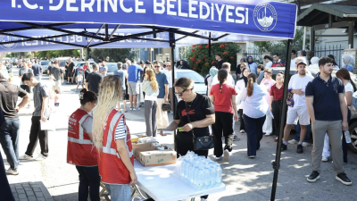 Derince Belediyesi, Yükseköğretim Kurumları Sınavı’na giren adayları yalnız bırakmazken, okullarda