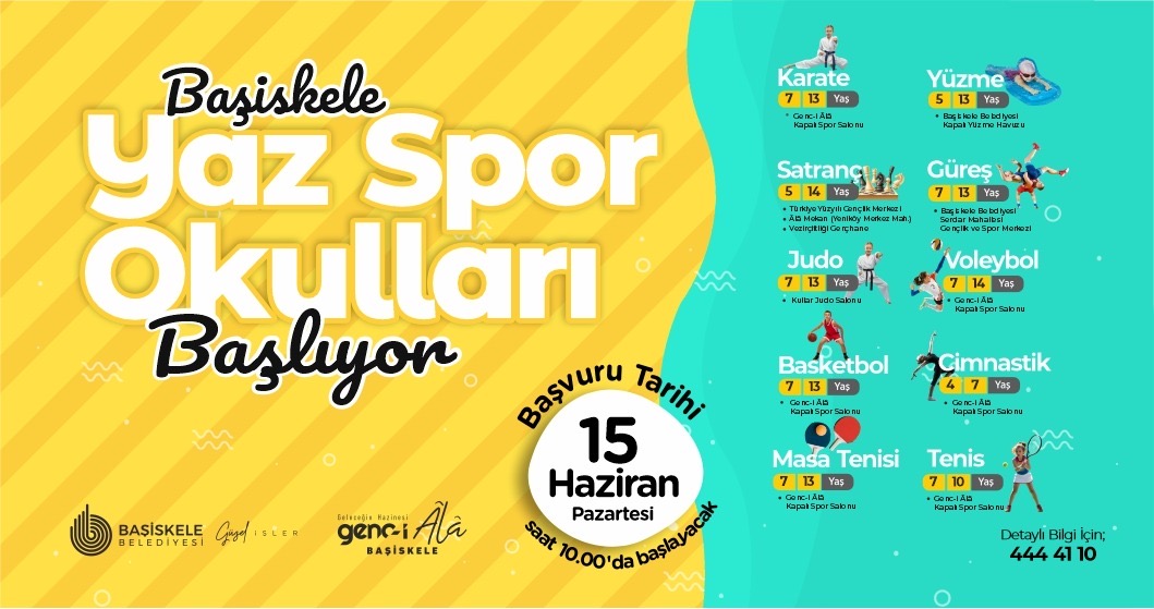 Başiskele Belediyesi'nin çocuk ve gençlere yönelik düzenlediği Yaz Spor Okulları