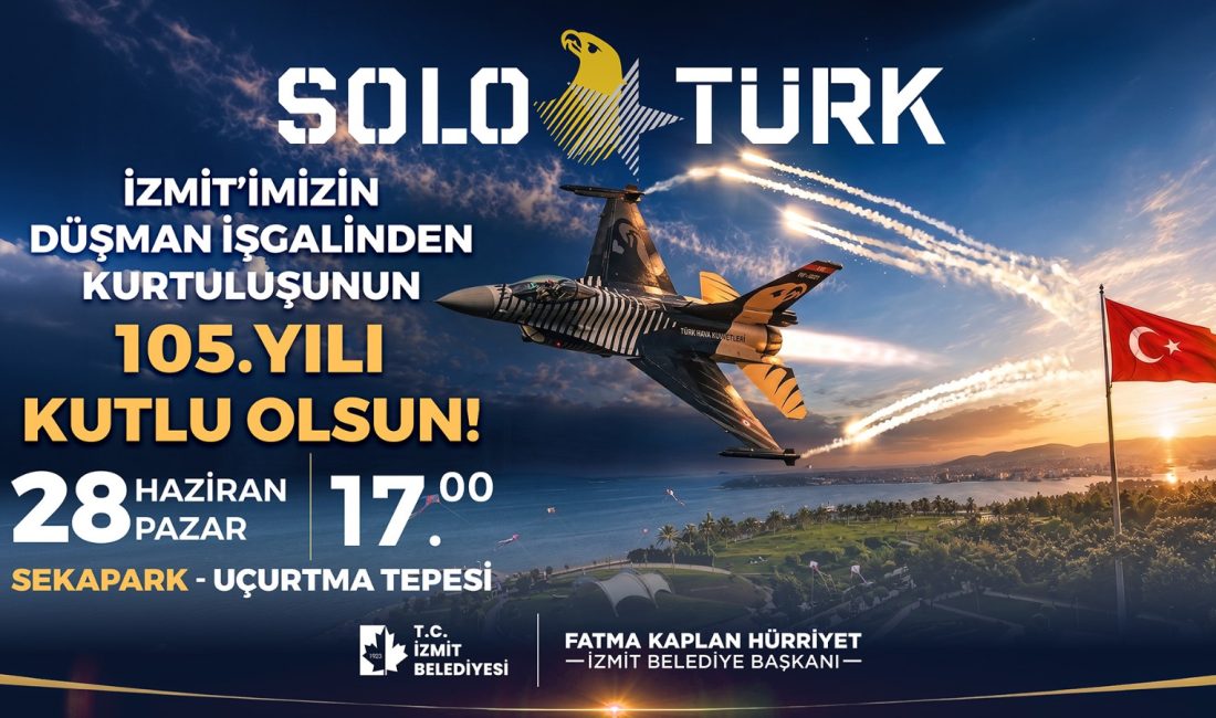 İzmit’in düşman işgalinden kurtuluşunun 105’nci yılı kapsamında SOLOTÜRK gösterisi 28