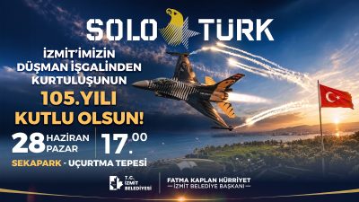 İzmit’in düşman işgalinden kurtuluşunun 105’nci yılı kapsamında SOLOTÜRK gösterisi 28