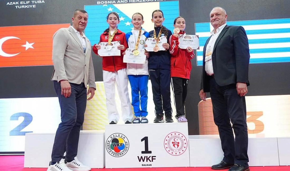İstanbul’da yapılan 30. Balkan Çocuklar Karate Şampiyonası’nda Körfez Gençlerbirliği’nin başarılı