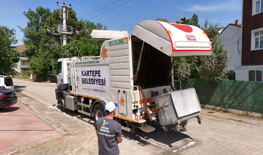 Kartepe Belediyesi, yıl boyunca düzenli olarak sürdürdüğü çöp konteyneri temizlik