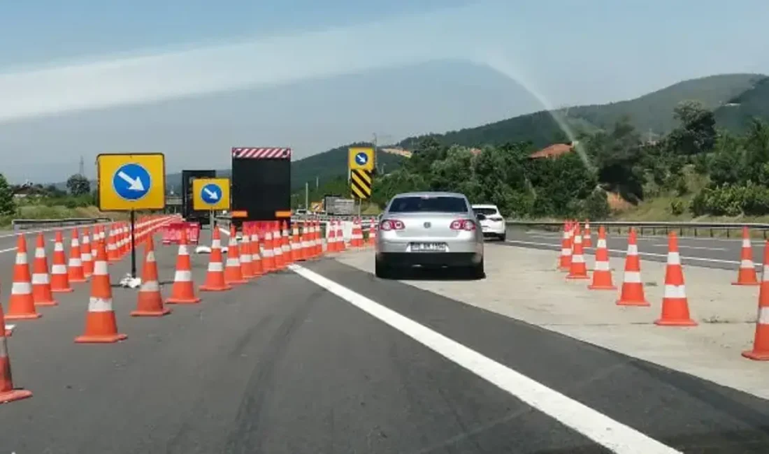 Sapanca'da seyahat edecek sürücüler dikkat! TEM Otoyolu Sapanca Kavşağı üstyapı