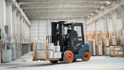 Gebze İcra Dairesi, borç nedeniyle haczedilen 2 adet forkliftin satışa
