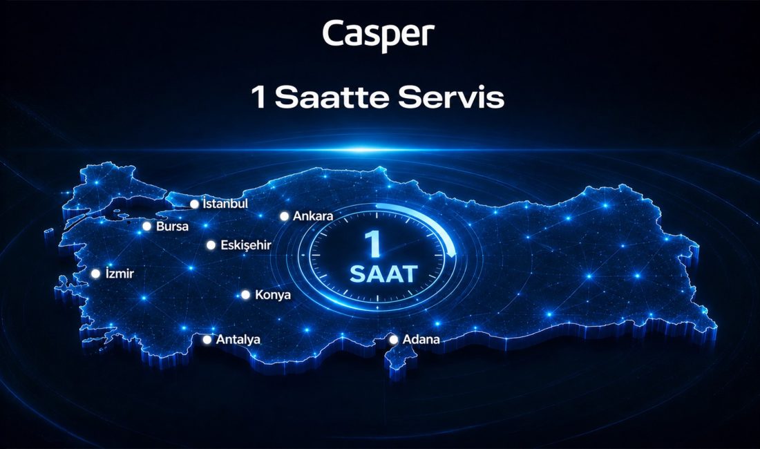 Casper, 11 yıldır sürdürdüğü "1 Saatte Servis" uygulaması kapsamında son