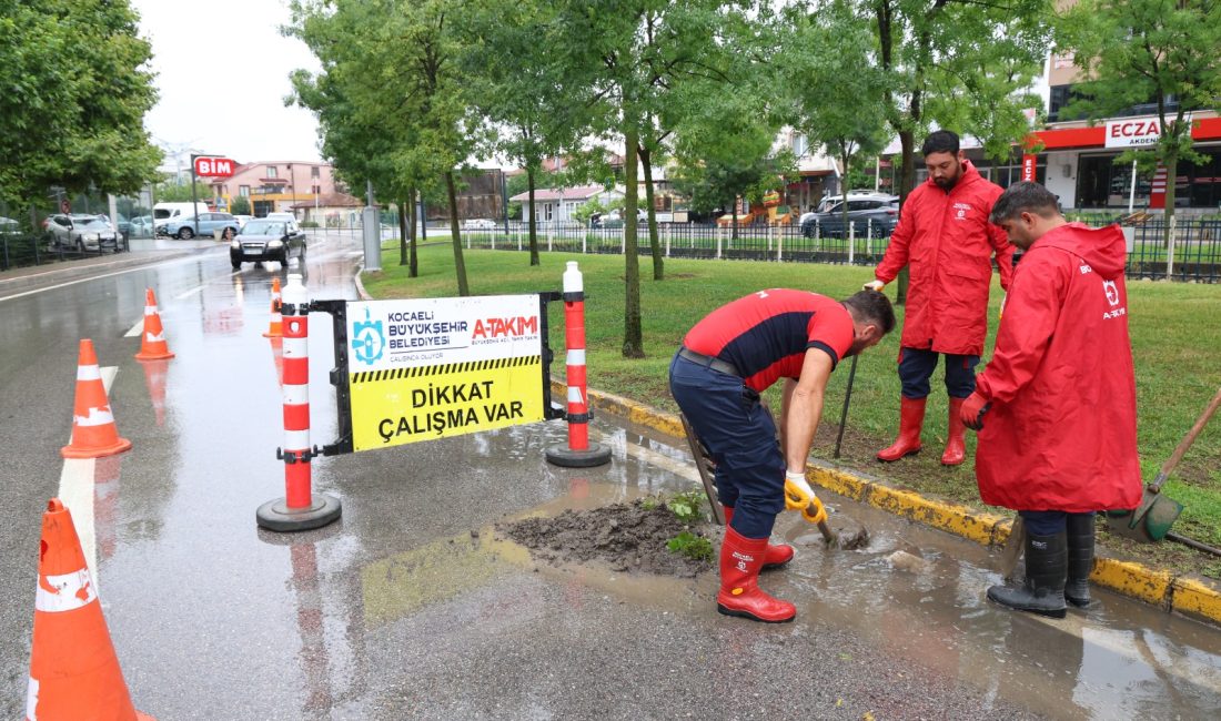 Kocaeli Büyükşehir Belediyesi, Meteoroloji'nin kuvvetli yağış uyarısının ardından kent genelinde
