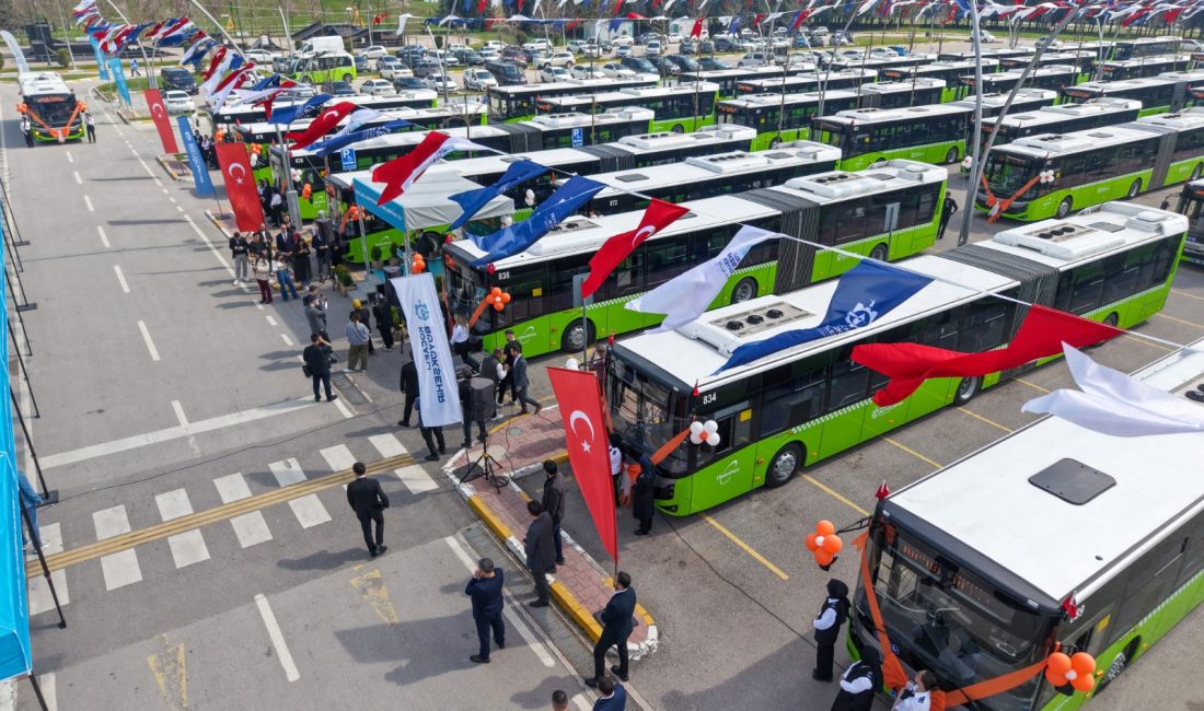 Kocaeli Büyükşehir Belediyesi’nin 795 araçlık ulaşım filosunun büyük bölümü çevre