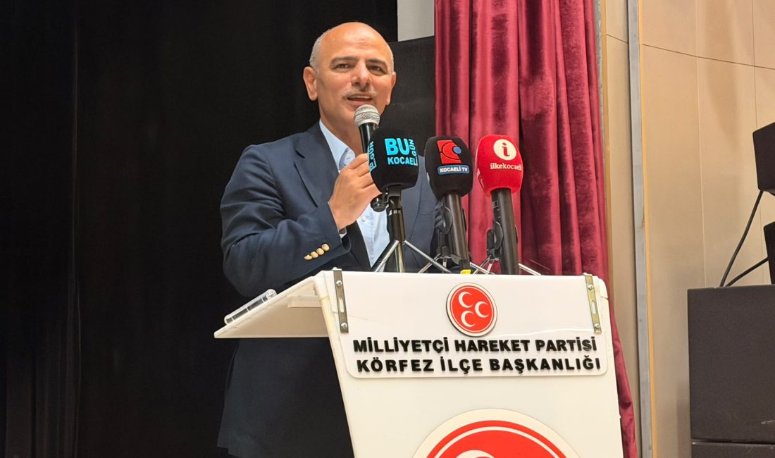 Körfez Belediye Başkanı Şener Söğüt, MHP Körfez İlçe Kongresi’nde yaptığı