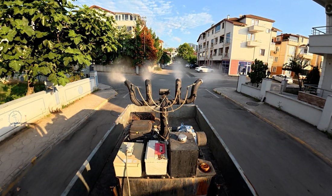 Başiskele Belediyesi ekipleri, yaz mevsimiyle birlikte artış gösteren sivrisinek, karasinek
