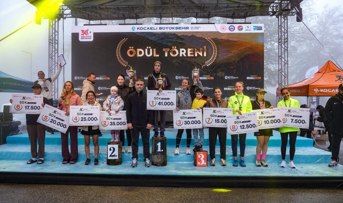 Kocaeli Büyükşehir Belediyesi’nin Kartepe Kuzuyayla’da düzenlediği Ultra Trail yarışmasında 50