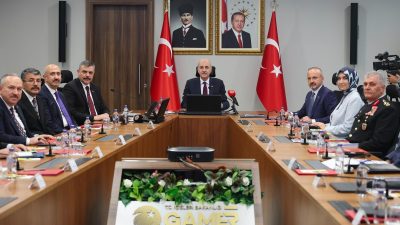 TBMM Başkanı Numan Kurtulmuş ve İçişleri Bakanı Mustafa Çiftçi başkanlığında,