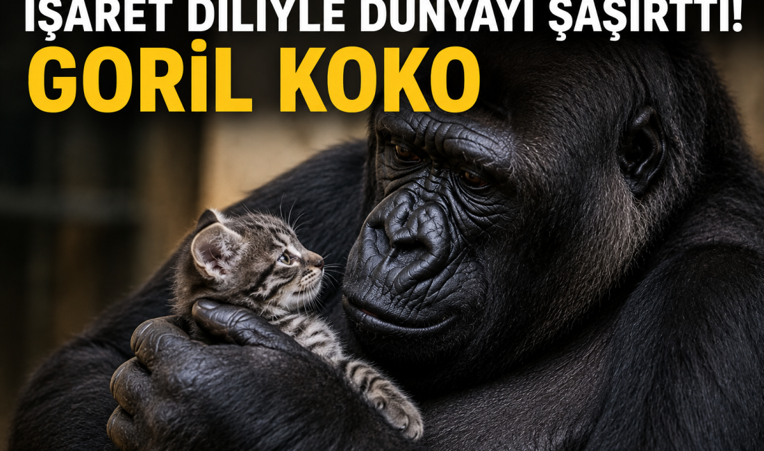 İşaret dili kullanarak insanlarla iletişim kurduğu belirtilen goril Koko, hayvanların