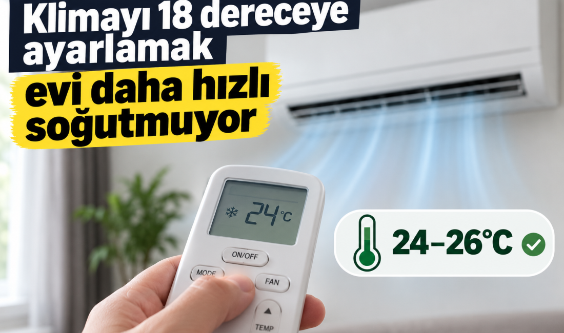 Yaz sıcaklarında serinlemek isteyen birçok kişi klimayı açar açmaz sıcaklığı
