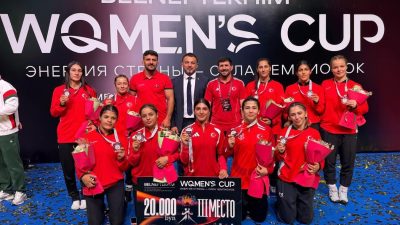 Belarus'ta düzenlenen U23 Belneftekhim Women’s Cup'ta mücadele eden Kadın Güreş
