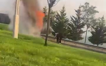 İzmit Umuttepe mevkisinde seyir halindeki belediye otobüsünün motor kısmında yangın