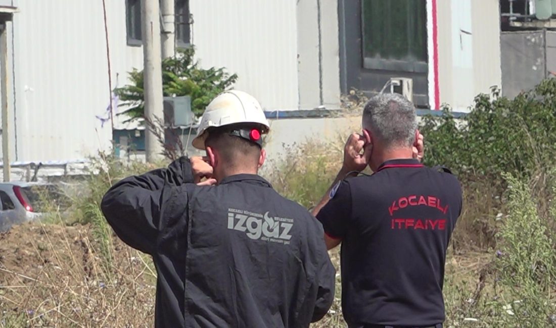 Kocaeli’nin Başiskele ilçesinde yürütülen çalışma sırasında doğal gaz boru hattının