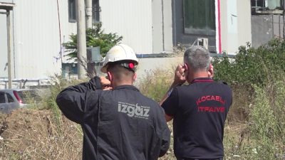 Kocaeli’nin Başiskele ilçesinde yürütülen çalışma sırasında doğal gaz boru hattının