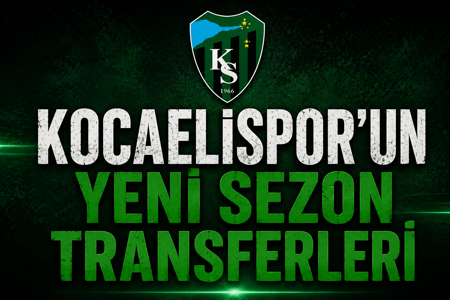 Kocaelispor, yeni sezon öncesinde transfer çalışmalarını sürdürüyor. Yeşil-siyahlı ekip farklı