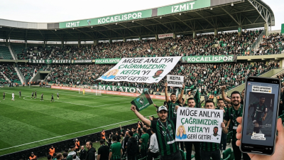 Kocaelispor taraftarlarının, bir süredir takımdan ayrı olan Habib Keita için