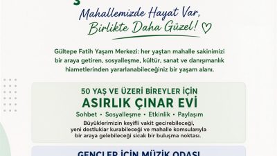 İzmit Belediyesi Gültepe Fatih Yaşam Merkezi, farklı yaş gruplarına yönelik