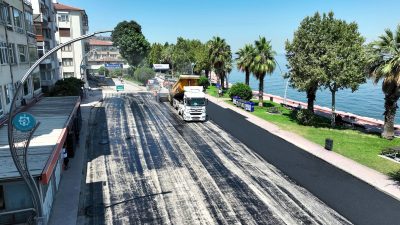 Kocaeli Büyükşehir Belediyesi tarafından gerçekleştirilen çalışmalarla Karamürsel Plaj Yolu Caddesi