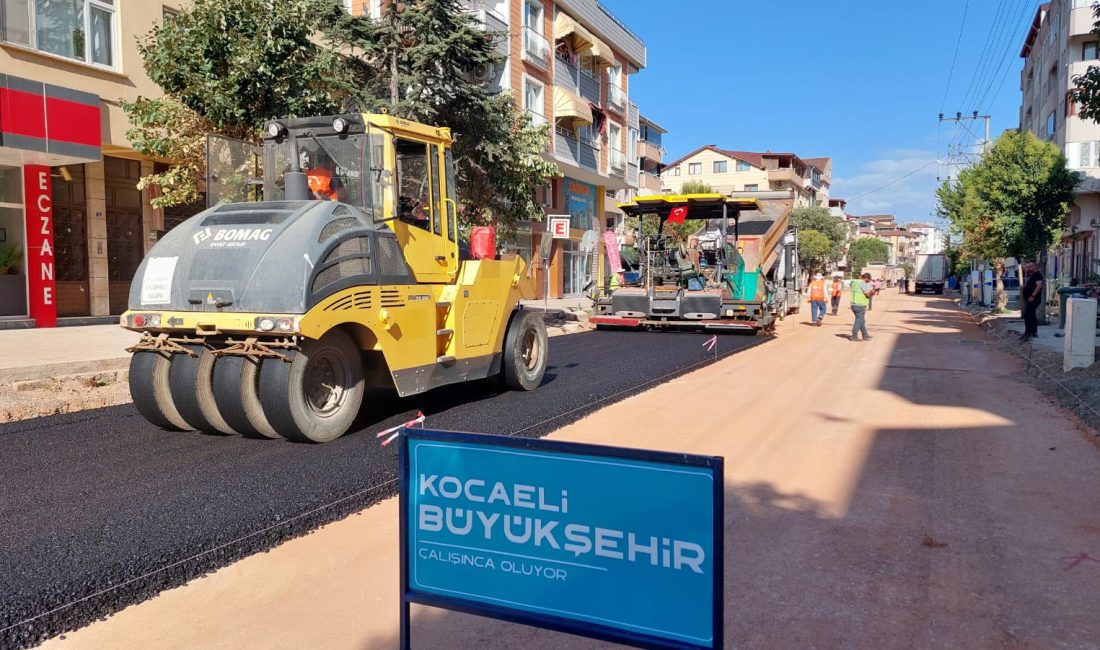 Kocaeli Büyükşehir Belediyesi, Körfez ilçesi Atalar Mahallesi’nde altyapı çalışmaları nedeniyle