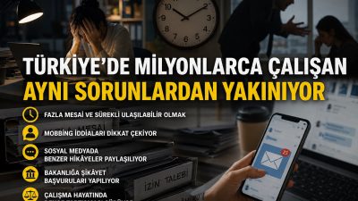 Uzun çalışma saatleri, karşılığı ödenmediği iddia edilen fazla mesailer, psikolojik