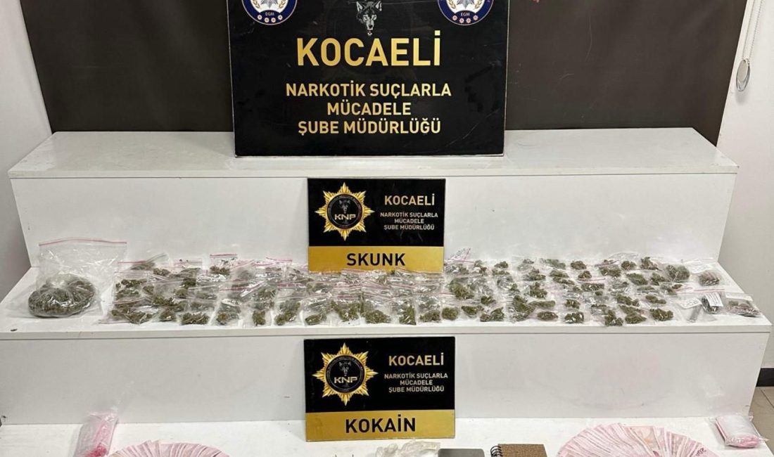 Kocaeli Emniyet Müdürlüğü Narkotik Suçlarla Mücadele Şube Müdürlüğü ekiplerinin uyuşturucu