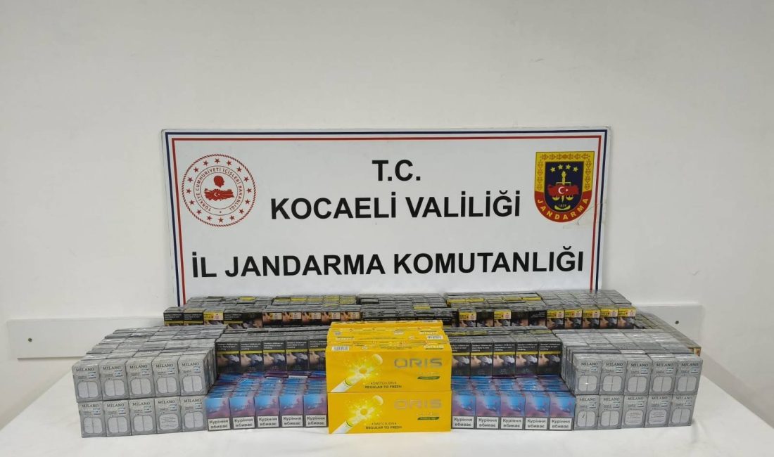 Kocaeli’nin Dilovası ilçesinde jandarma ekiplerince durdurulan bir araçta yapılan aramada