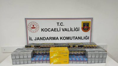 Kocaeli’nin Dilovası ilçesinde jandarma ekiplerince durdurulan bir araçta yapılan aramada