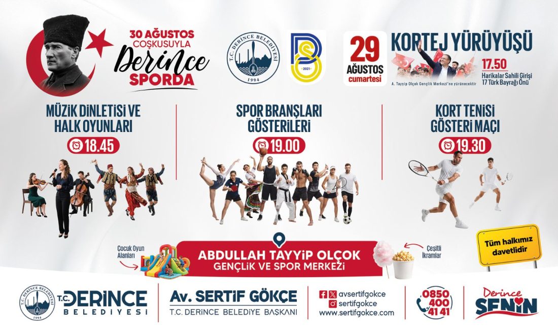 Derince Belediyesi, 30 Ağustos Zafer Bayramı’nın 104. yıl dönümü dolayısıyla
