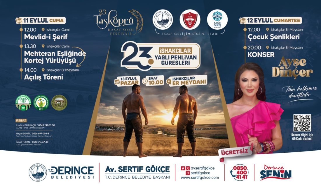 Derince Belediyesi tarafından geleneksel olarak düzenlenen Taşköprü Hasat Sonu Festivali