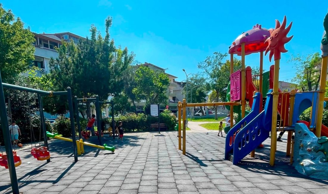Körfez Belediyesi, park ve yeşil alanlarda çocukların daha rahat ve